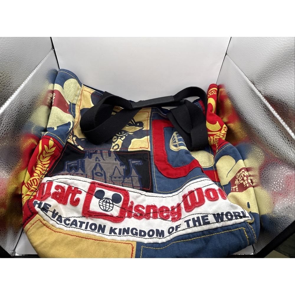 Walt Disney World Vacation Kingdom Of The World Mickey Mouse Tote Bag Patchwork